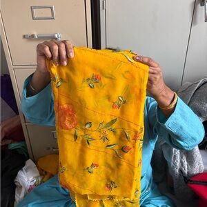 Vibrant Yellow Embroidered Dupatta